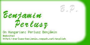 benjamin perlusz business card
